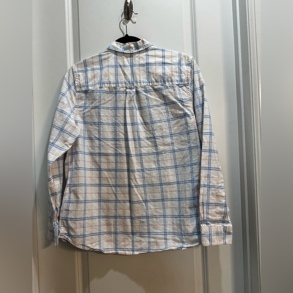 Ll Bean Multi Color Plaid Button Down Shirt Medium Long Sleeve 100% Cotton - Picture 6 of 7